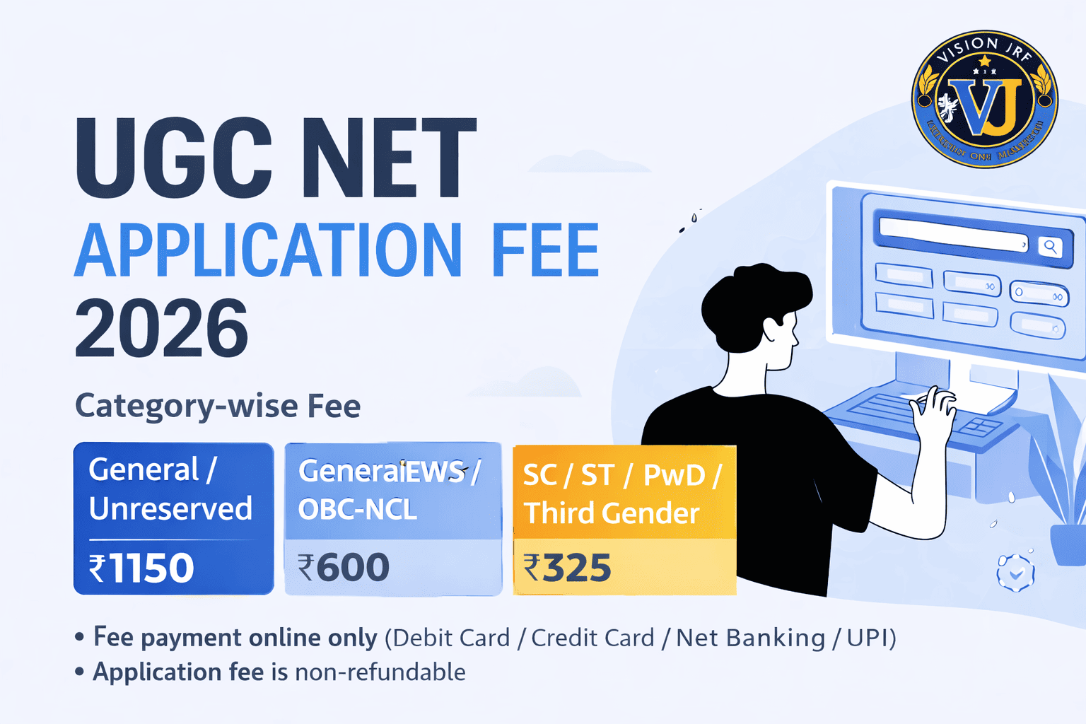 UGC NET Application Fee 2026 Category-Wise Fees, Payment Modes & Important Guidelines