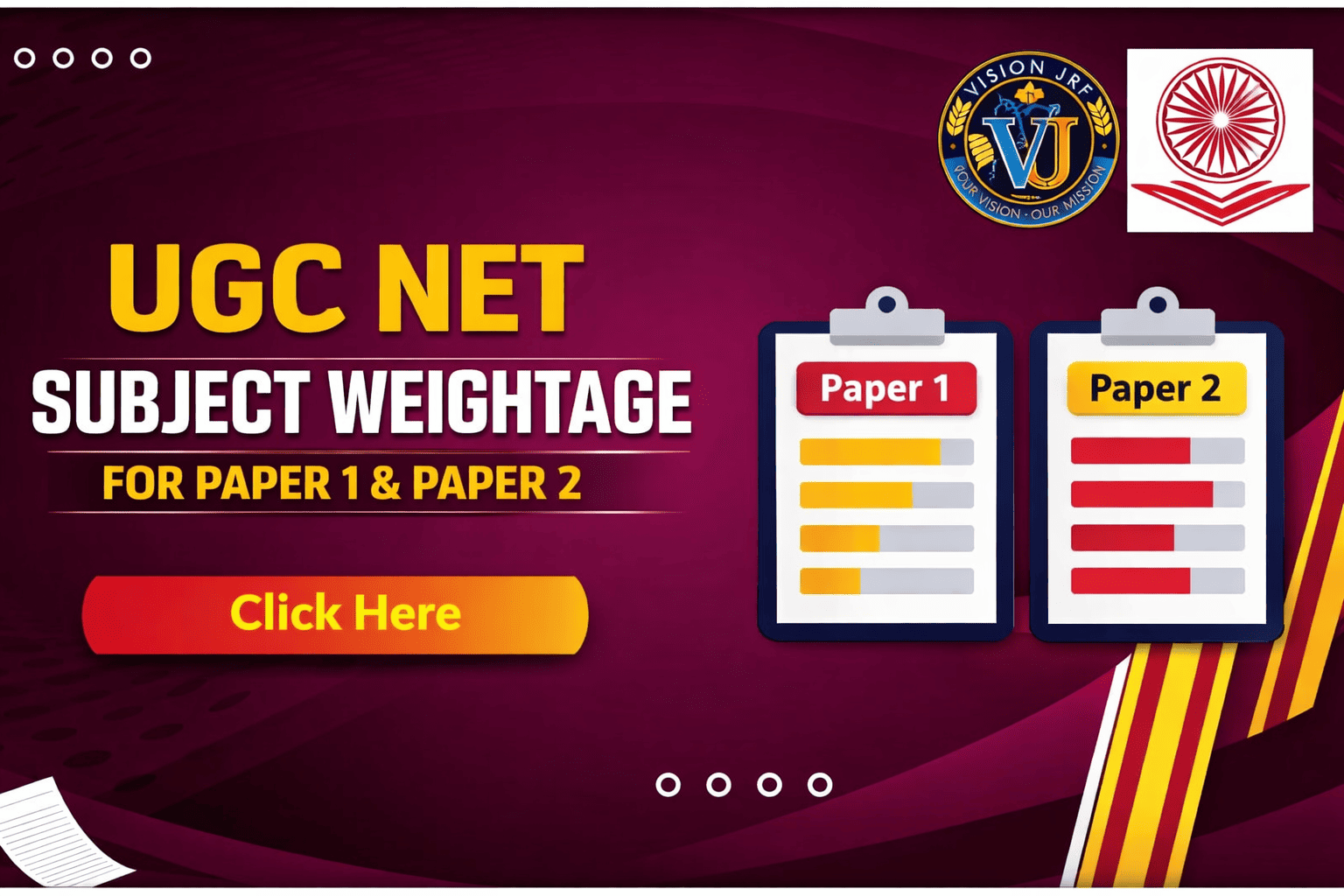 UGC NET Subject Weightage for Paper 1, Paper 2